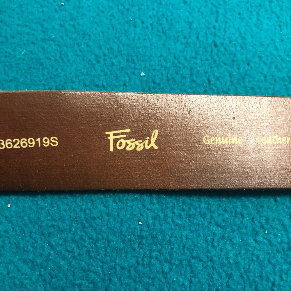 Vintage Fossil Belt w Floral Enameled Buckle Sz S - Picture 11 of 11